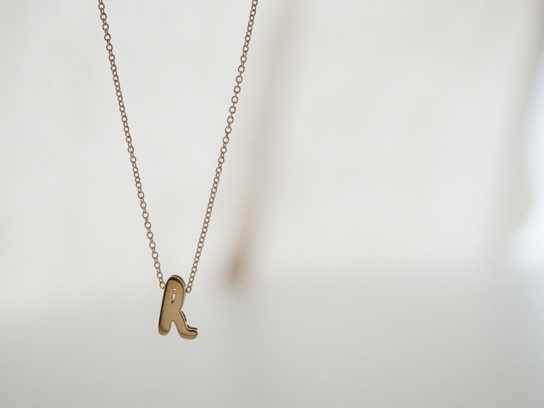 HOLLOW LETTER NECKLACE