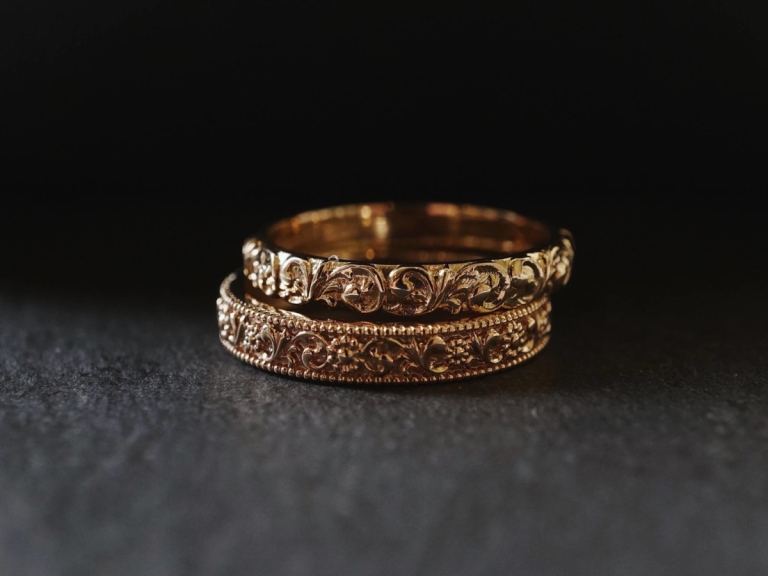 RENAISSANCE ART INSPIRED RING & BOTANICAL BAND RING