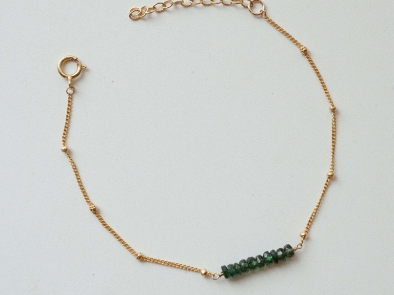 EMERALD SATELLITE BRACELET (GF)