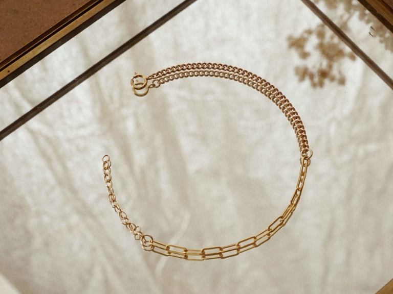 CURB - RECTANGLE CHAIN BRACELET (GF)