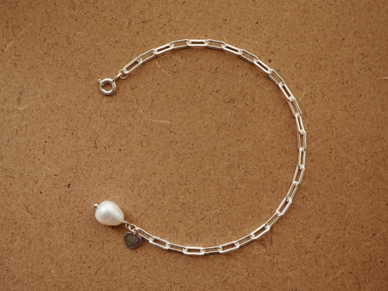 PEARL - RECTANGLE CHAIN BRACELET (S)