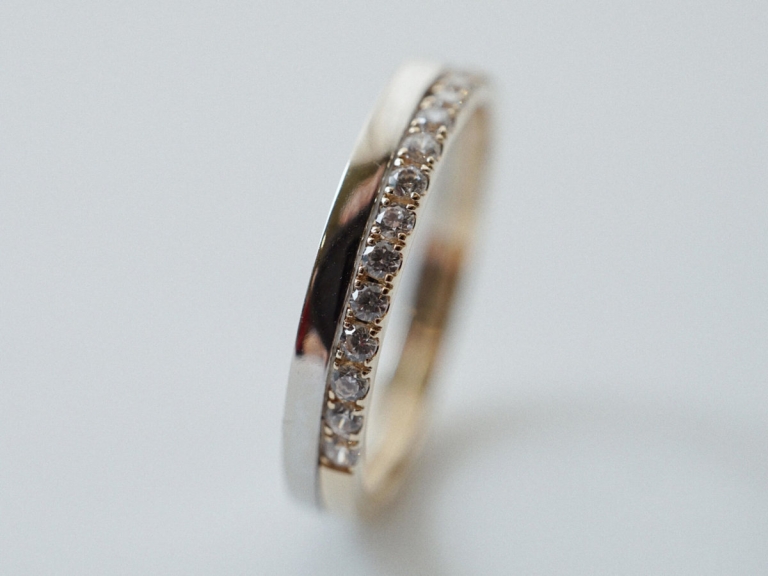 DUO BAND PAVE RING - MAN
