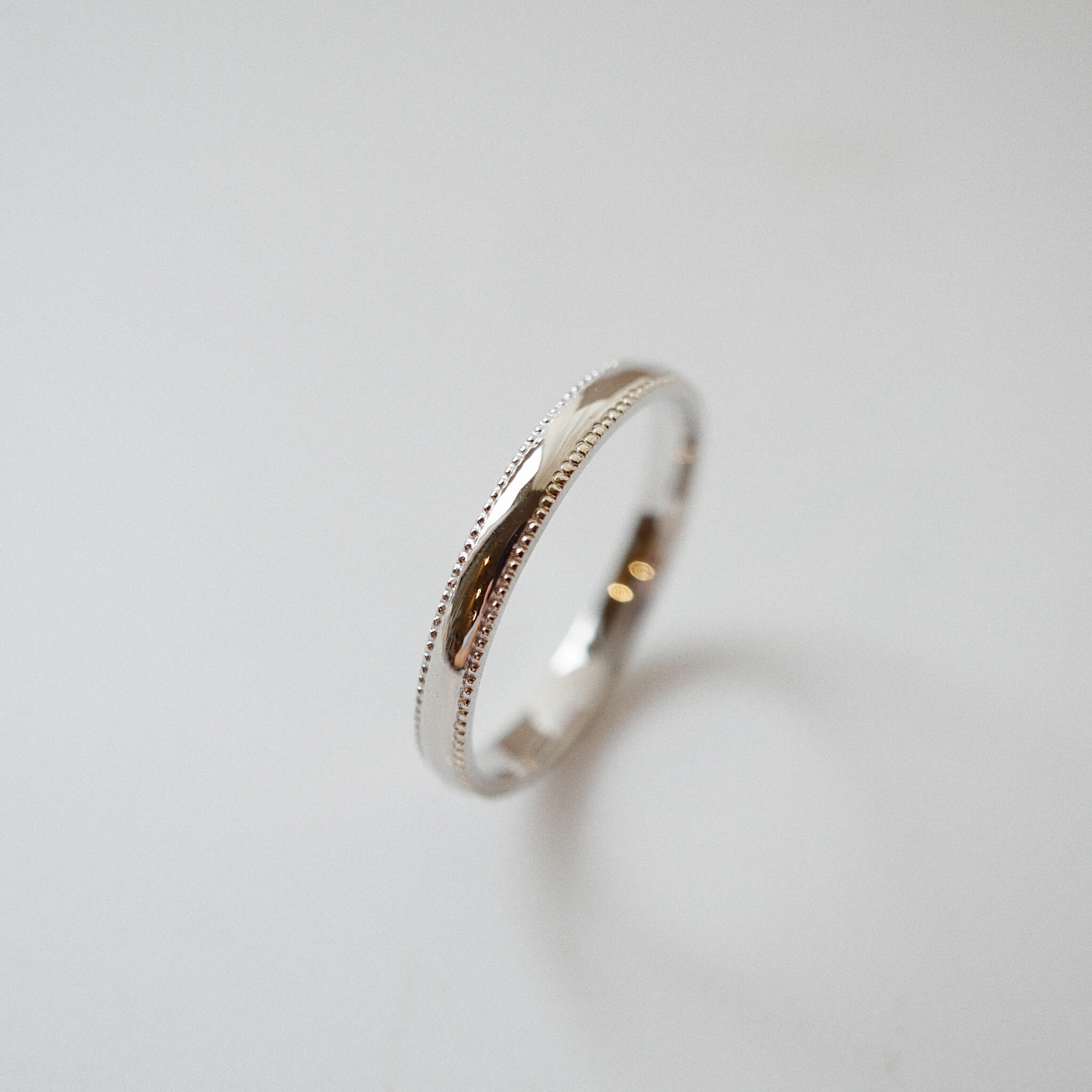 DOUBLE D-SHAPE MILGRAIN RING 3MM & MILGRAIN ETERNITY RING – CROWN