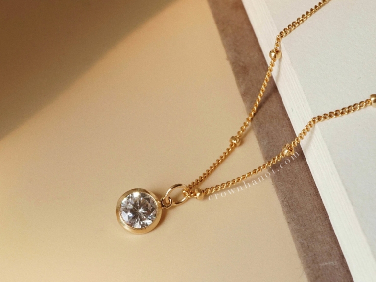 BOLD STONE SATELLITE NECKLACE (GF)