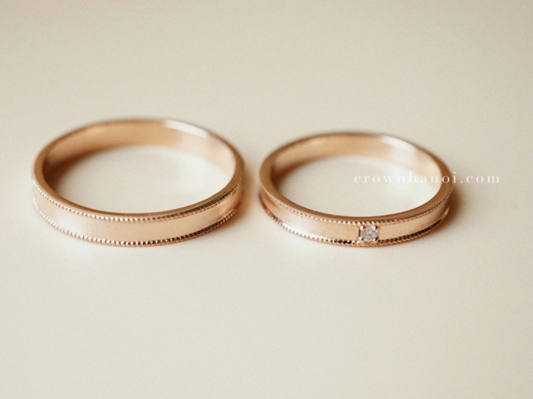 SQUARE MILGRAIN RING - 2.5MM&3MM