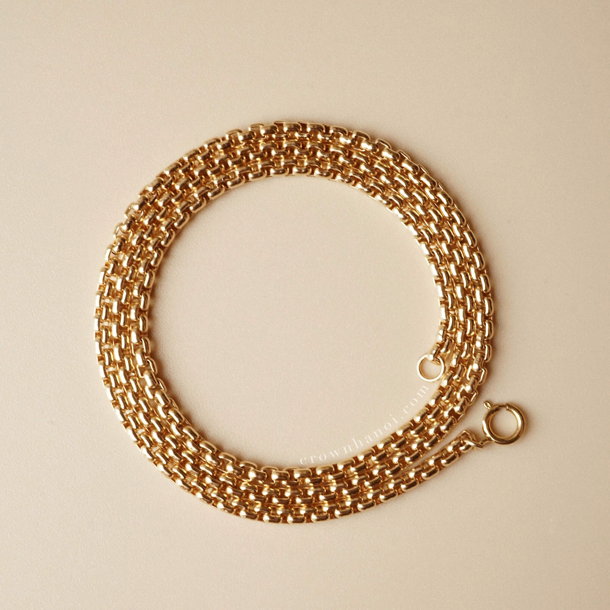 VENETIAN BOX CHAIN NECKLACE (GF) – CROWN
