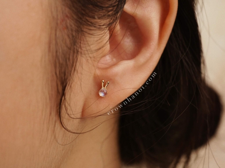 MOONSTONE RABBIT EARRINGS