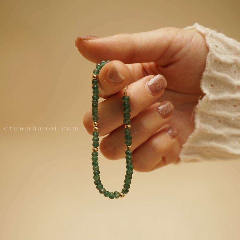BEADED BRACELET - NATURAL EMERALD