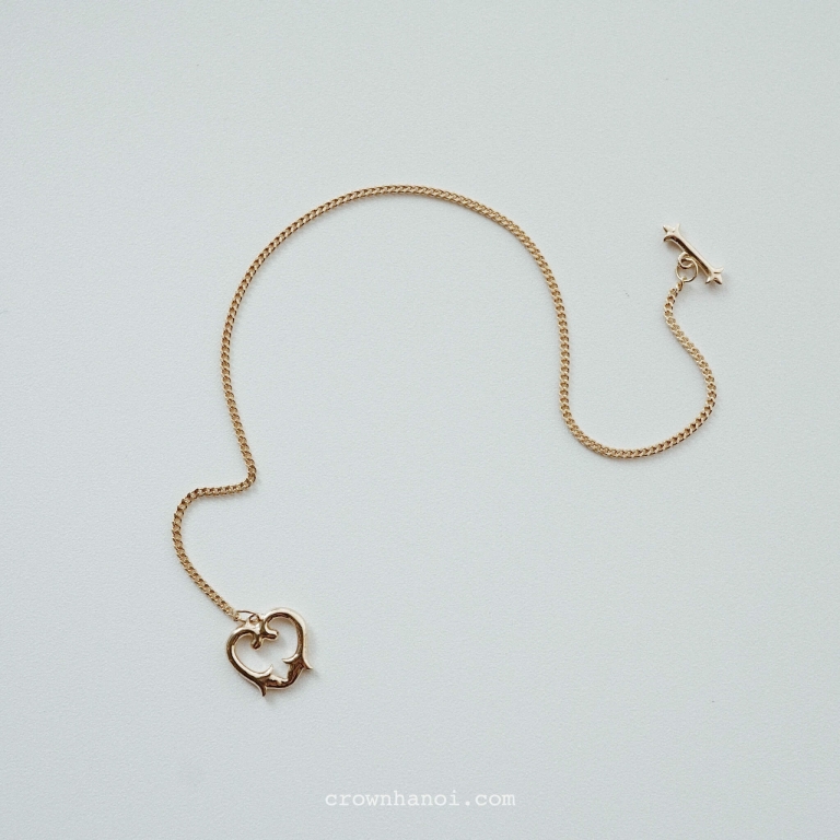 NATURAL HEART CURB BRACELET
