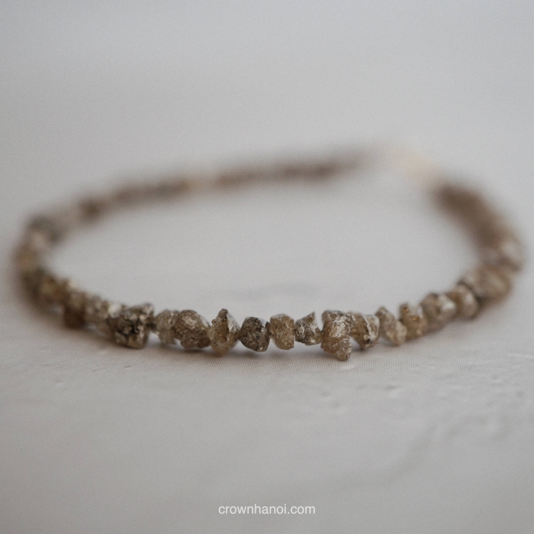 FULL GREY RAW DIAMOND BRACELET