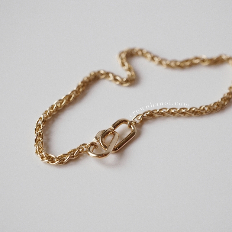 DOUBLE RECTANGLE CLASP - CABLE BRACELET