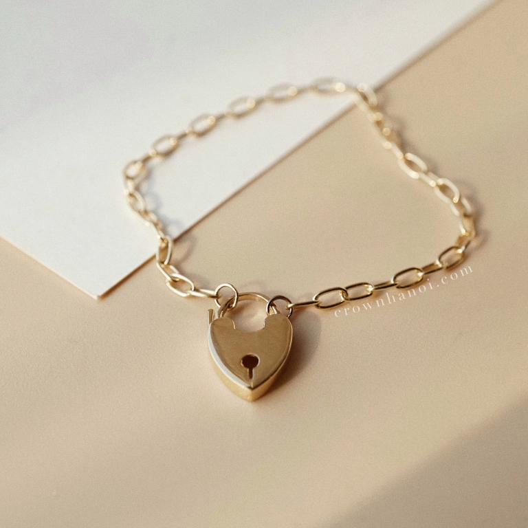SWEETIE LOCK - SHORT RECTANGLE CHAIN BRACELET
