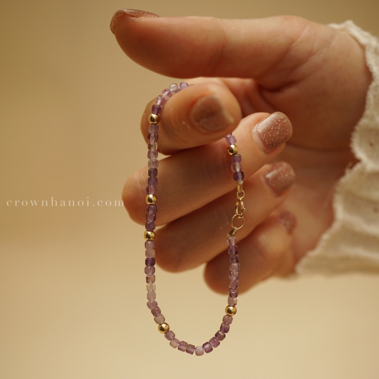 AMETHYST BEADED BRACELET