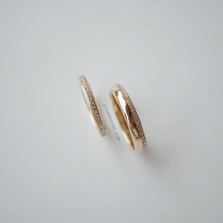 UNO PAVE RING - 2.5MM & UNO PAVE RING - 3.5MM