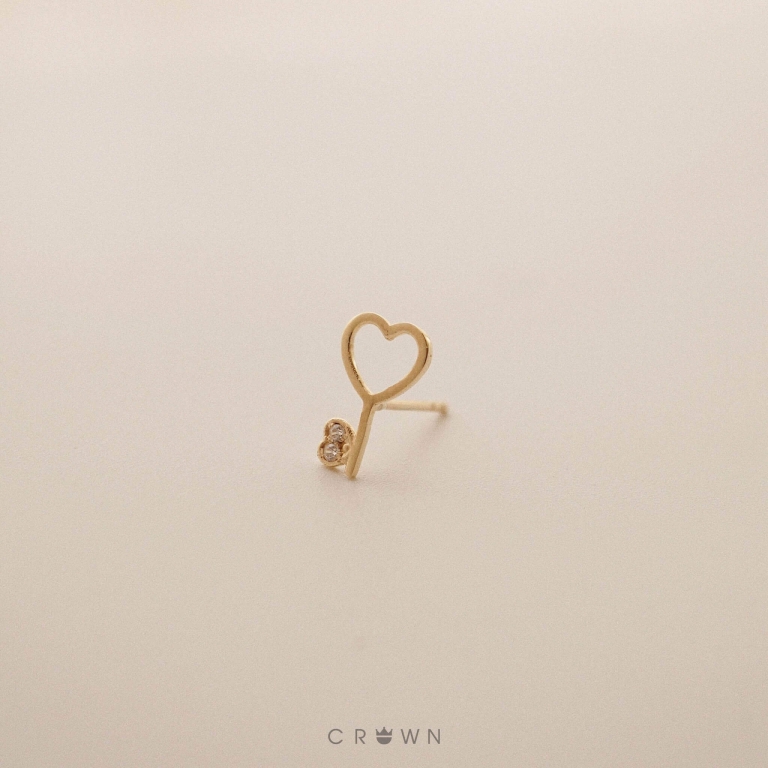 HEART KEY EARRINGS