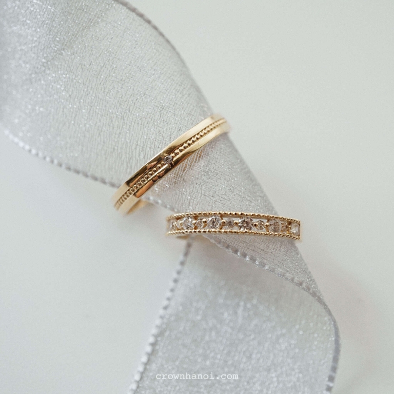 MILGRAIN RING - 3MM & FRENCH LACE RING