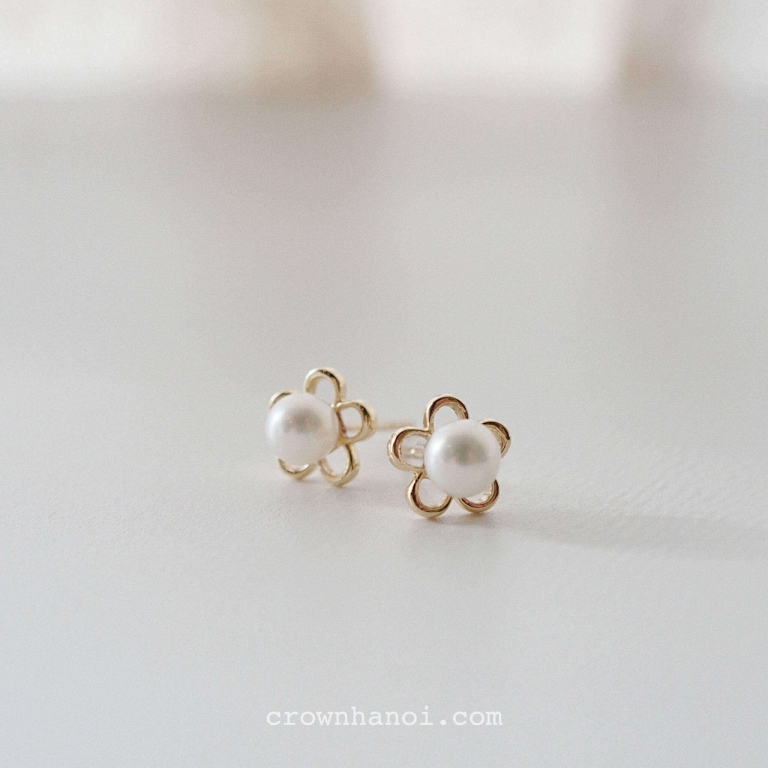 FLOWER PEARL EARRINGS