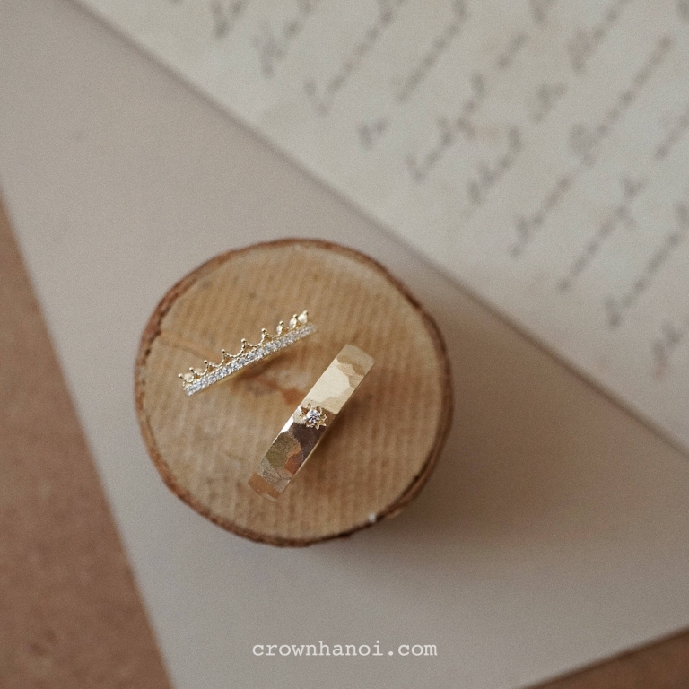 STARDUST FACET RING - 4MM & TIARA PAVE RING