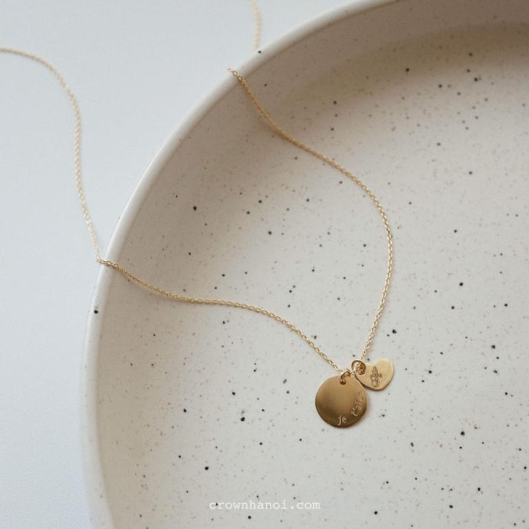 MINI HEART DISC NECKLACE
