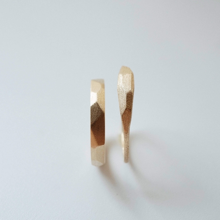 SKINNY FACET RING - 3.5MM & FACET BAND RING - 3MM