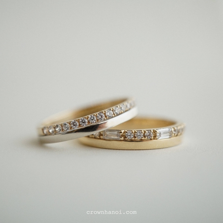 DUO BAND PAVE RING & DIVERSE ETERNITY RING