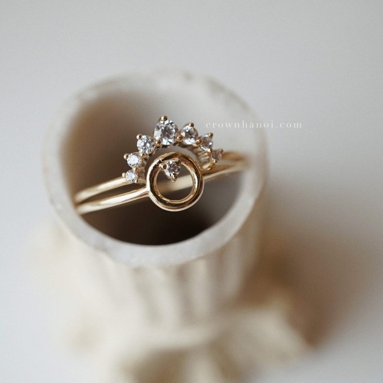 INNER STONE SKINNY RING & HIGH ARCH SKINNY RING