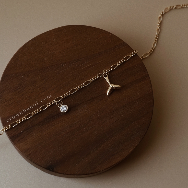 PETIT STONE & MERMAID FIGARO ANKLET