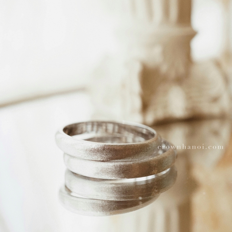 COUPLE D-SHAPE BAND RING - 3MM
