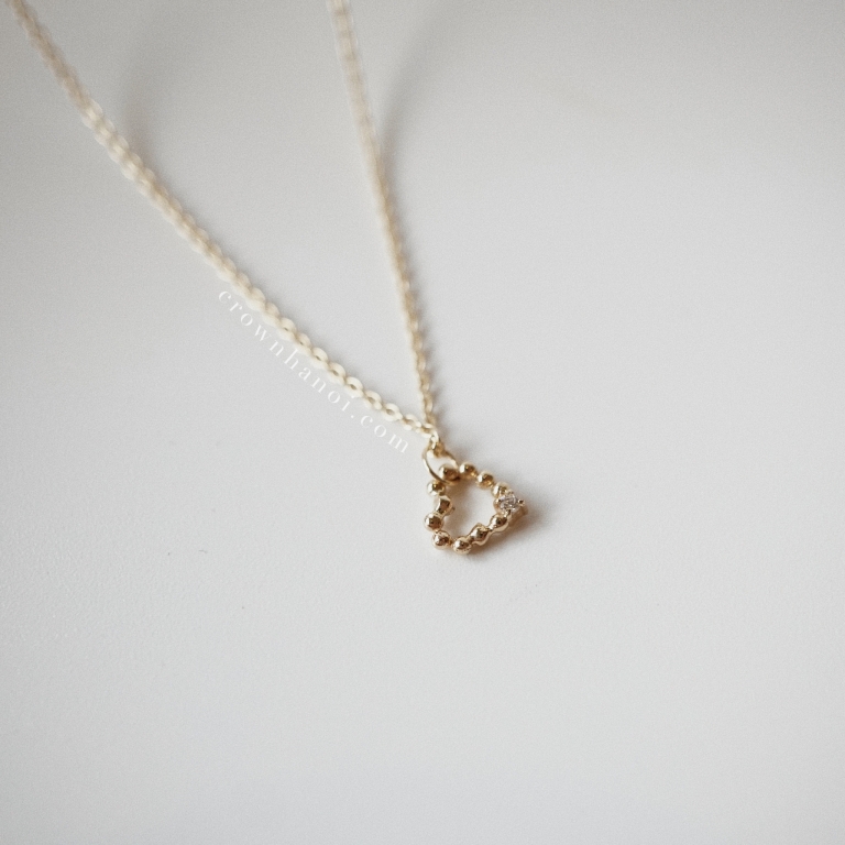 TINY HEART BEADED NECKLACE