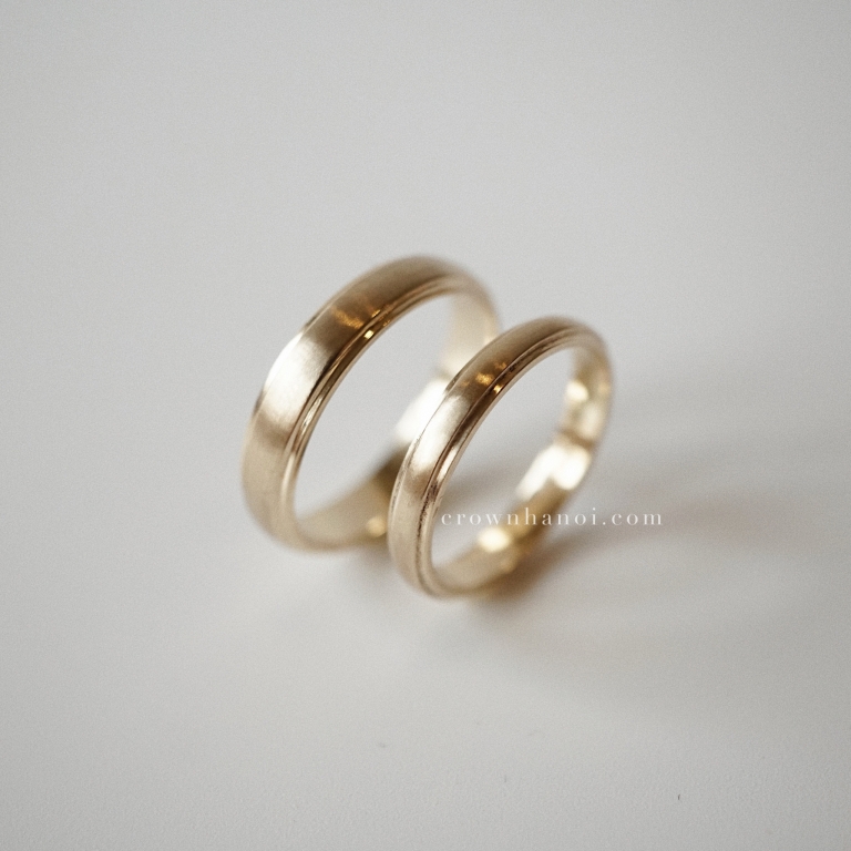 LAYER COUPLE BAND RING 3MM & 4MM