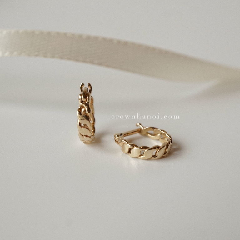 CHAIN MINI HOOP EARRINGS
