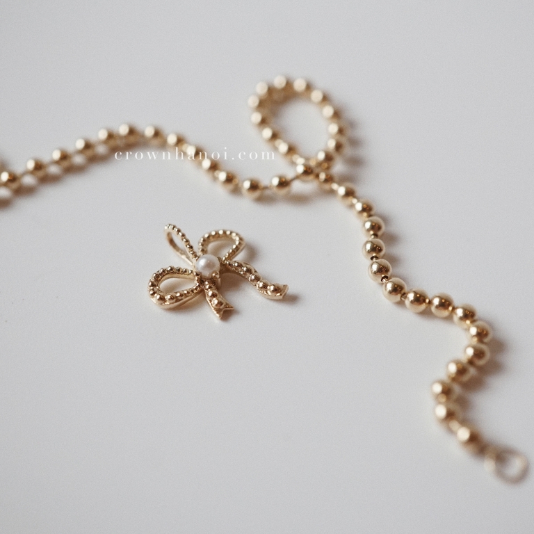 RIBBON PEARL - DISCO BEADS BRACELET