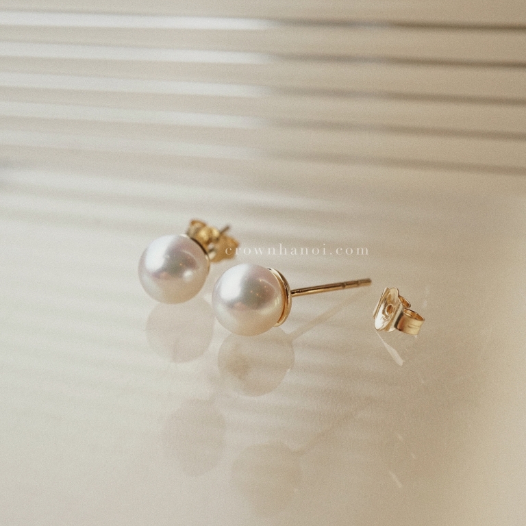 AKOYA PEARL EARRINGS - 6MM