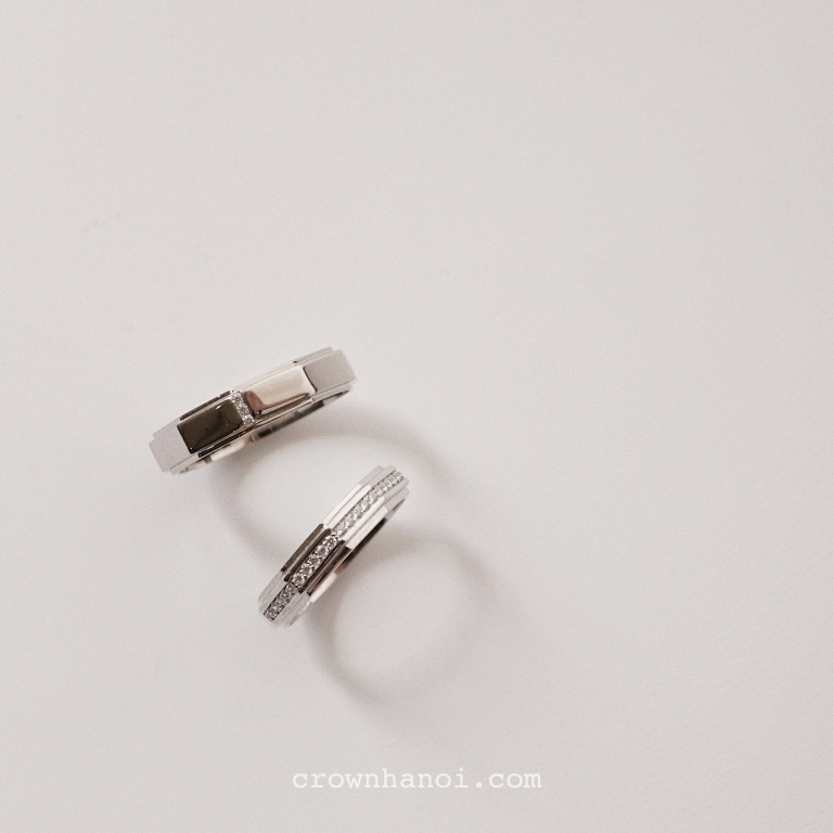 DECAGON COUPLE RING (PLATINUM)