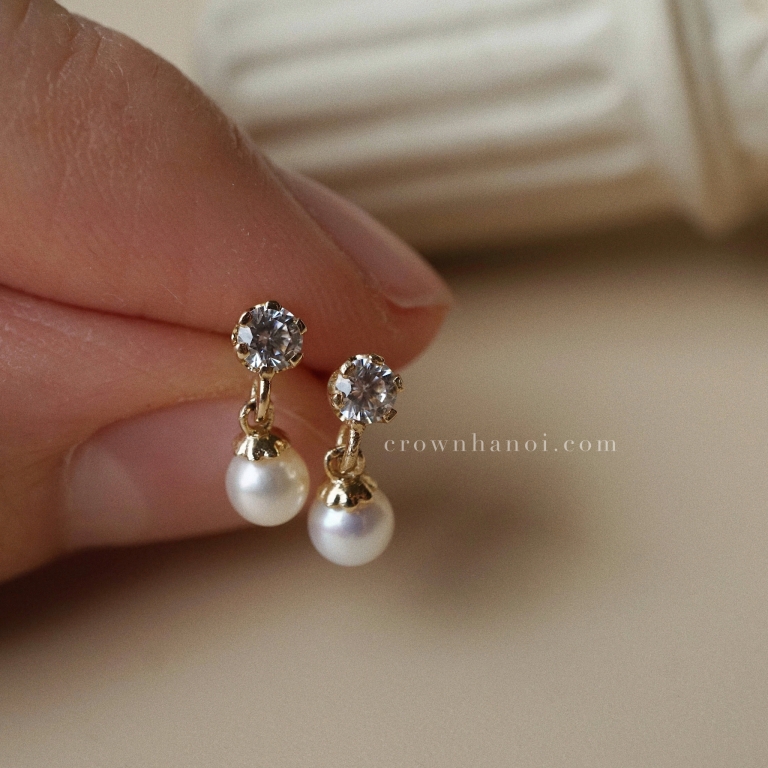 PEARL STONE BASE EARRINGS