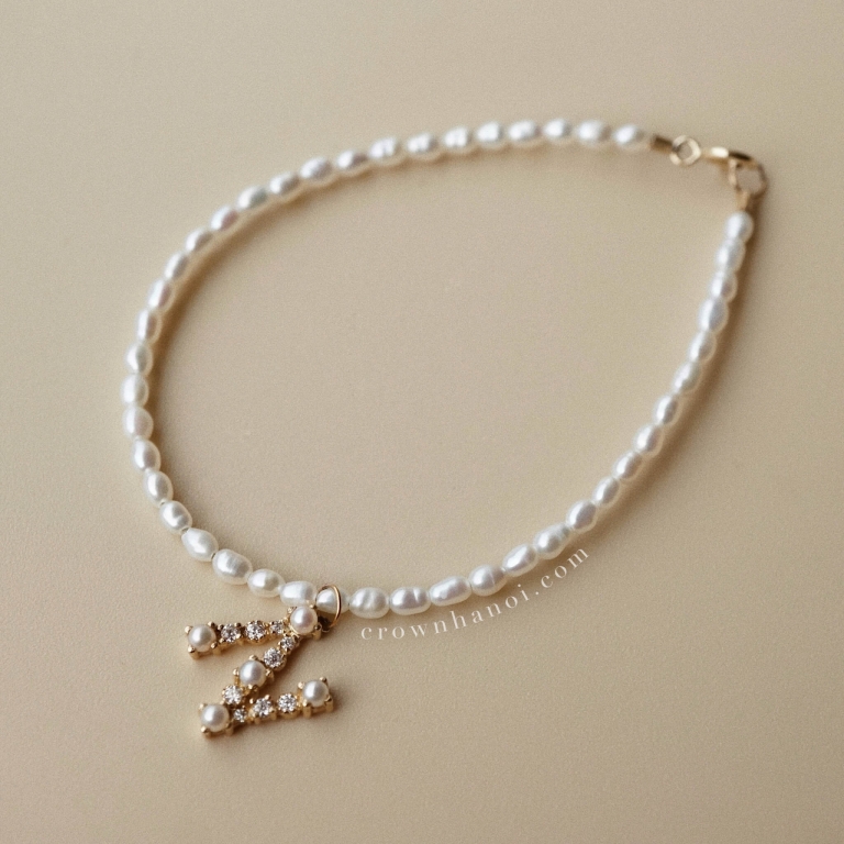 LETTER - RICE SHAPE PEARL BRACELET