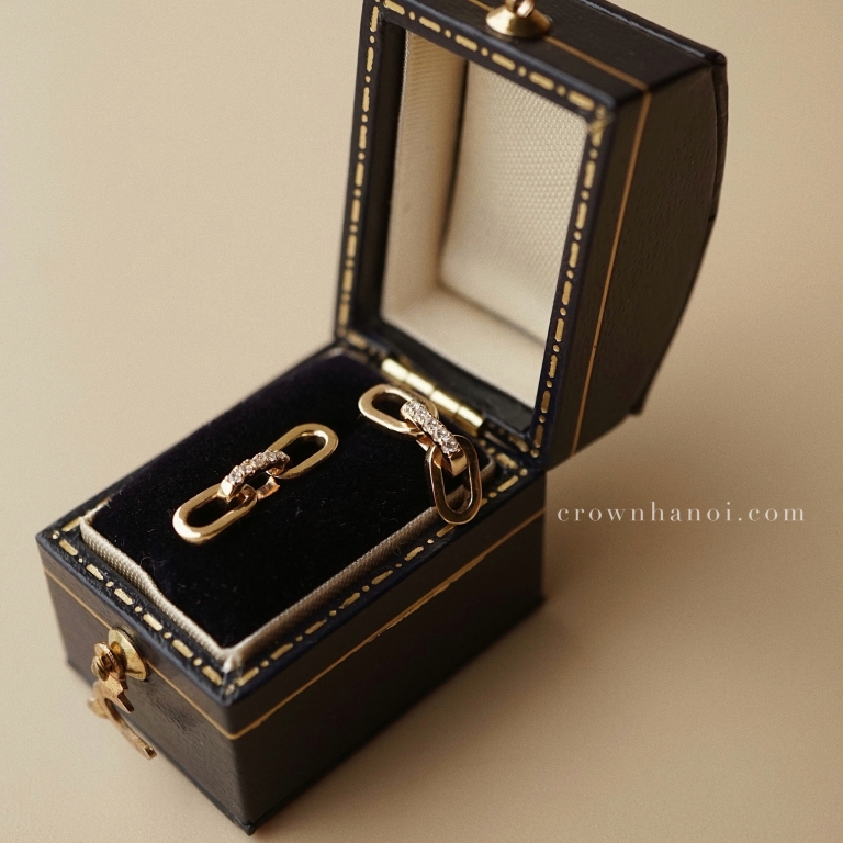 CHAIN PAVE EARRINGS