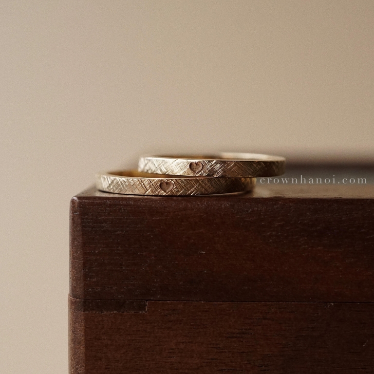 PATTERN HEART COUPLE RING