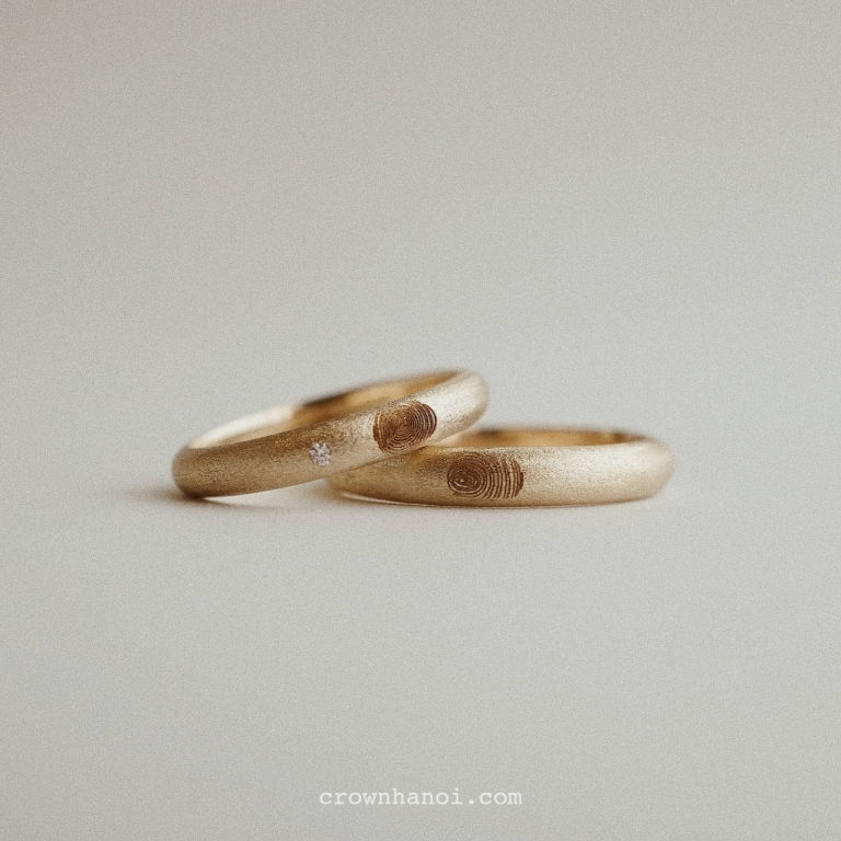 FINGER PRINT COUPLE RING