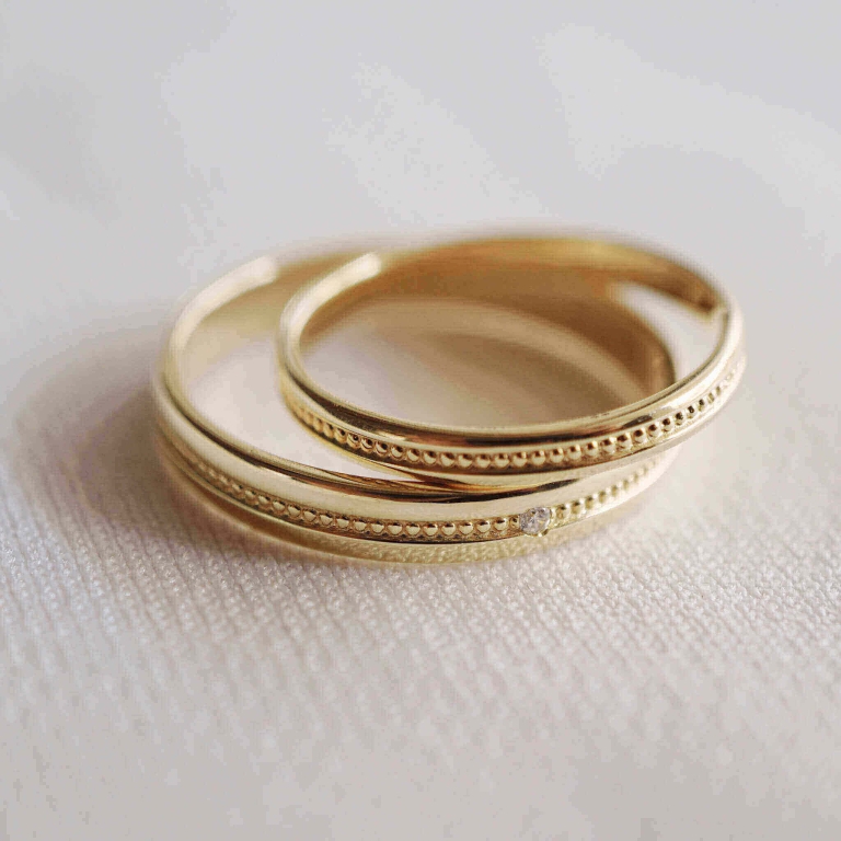 MILGRAIN COUPLE RING
