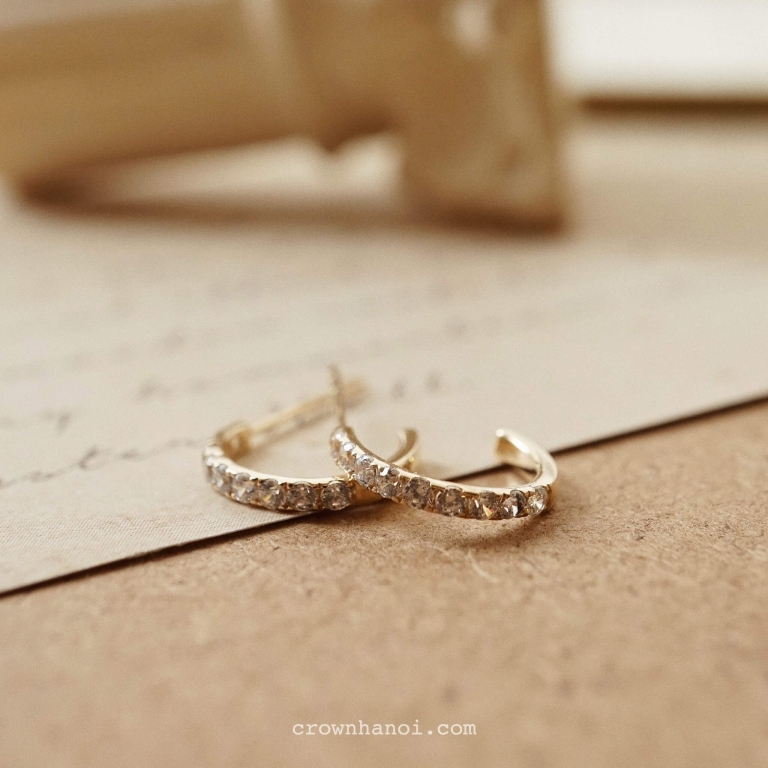 PAVE ETERNITY HOOP EARRINGS