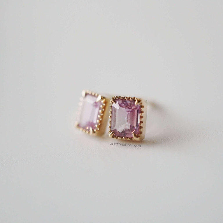 RECTANGLE SAPPHIRE EARRINGS