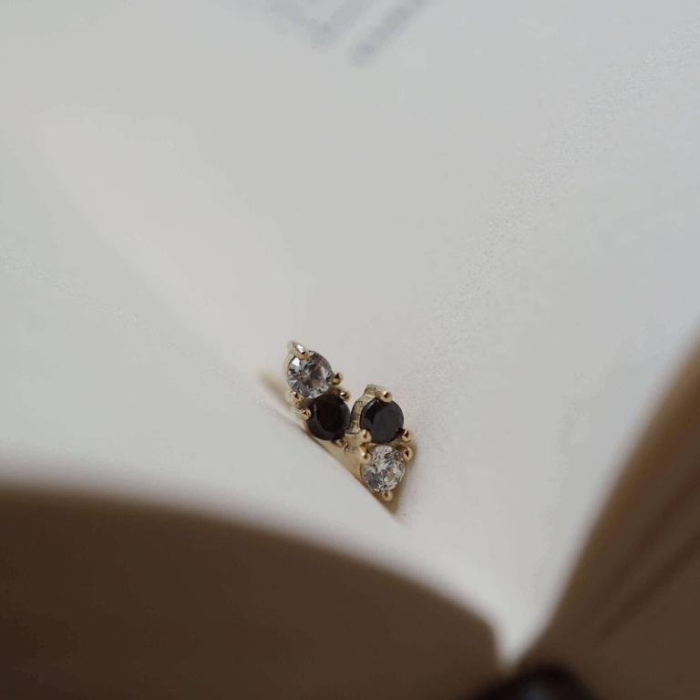 DUO STONE EARRINGS