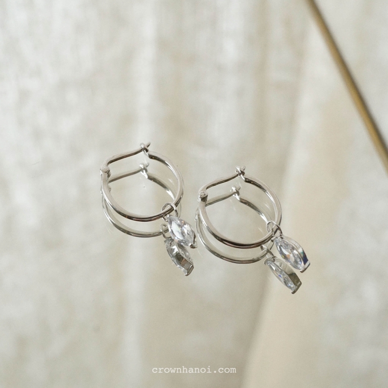 MARQUISE HOOP EARRINGS
