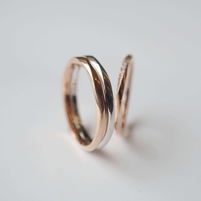 DOUBLE TWIST MATTE RING