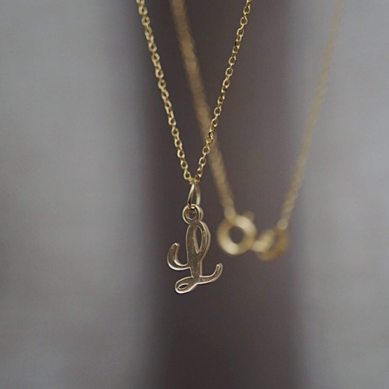 CALLIGRAPHY LETTER NECKLACE