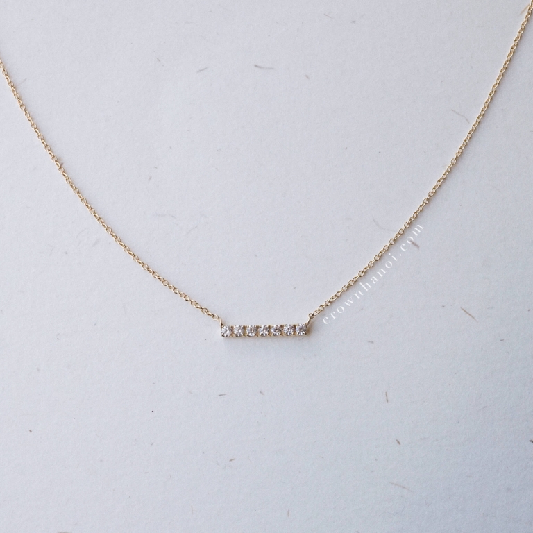 PAVE BAR NECKLACE