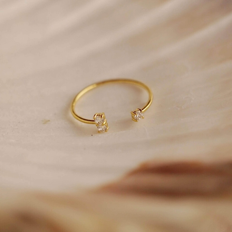 SKINNY RING - DUO OPEN STONE