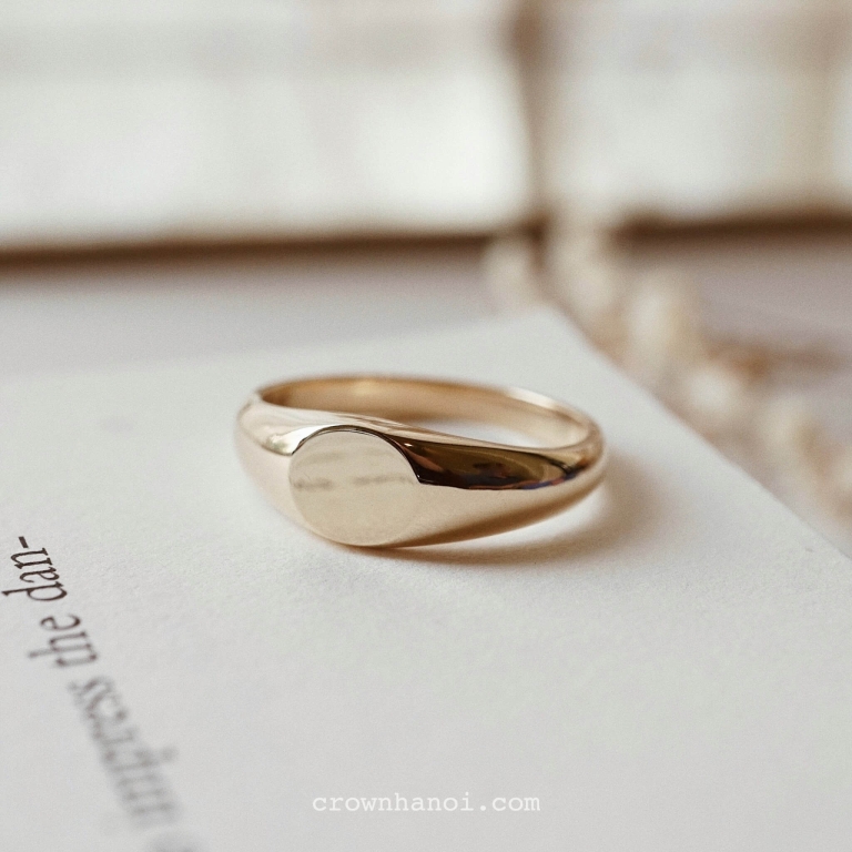 ROUND SIGNET RING - 6mm