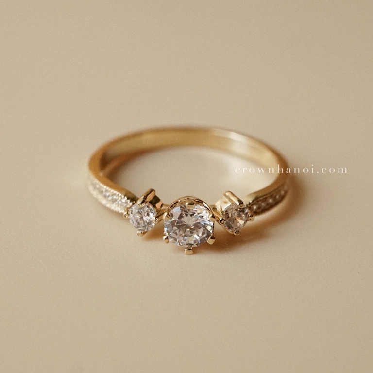 THREE STONE MILGRAIN ETERNITY RING